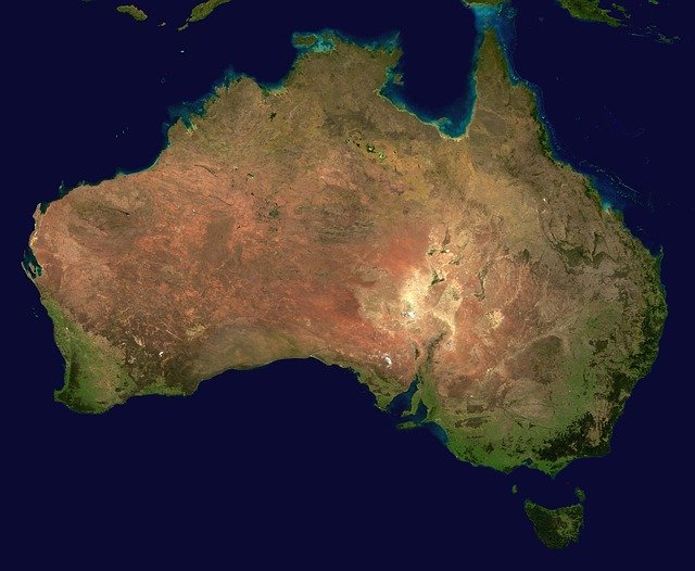 Zdjęcie satelitarne Australii