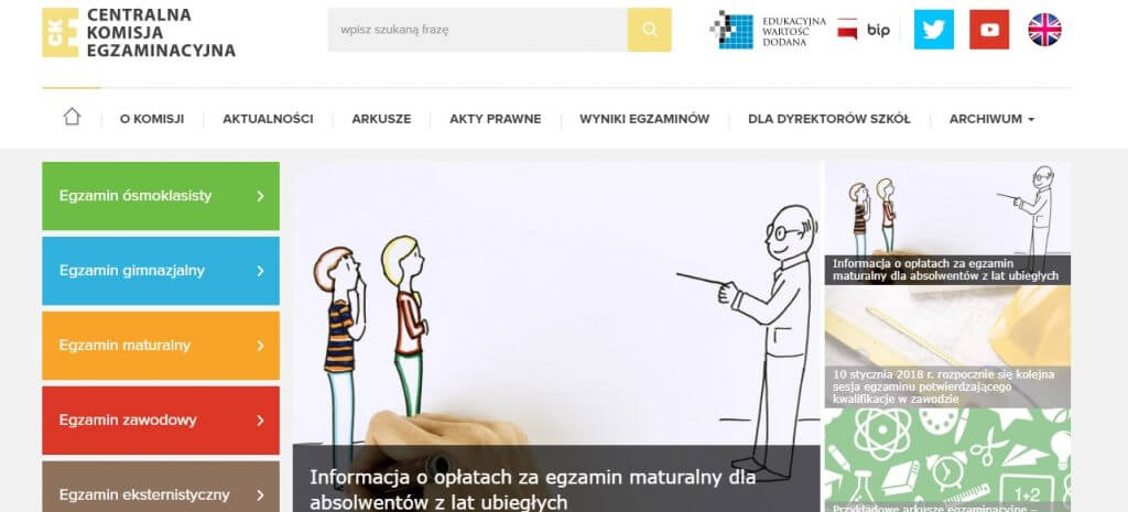 Strona internetowa CKE
